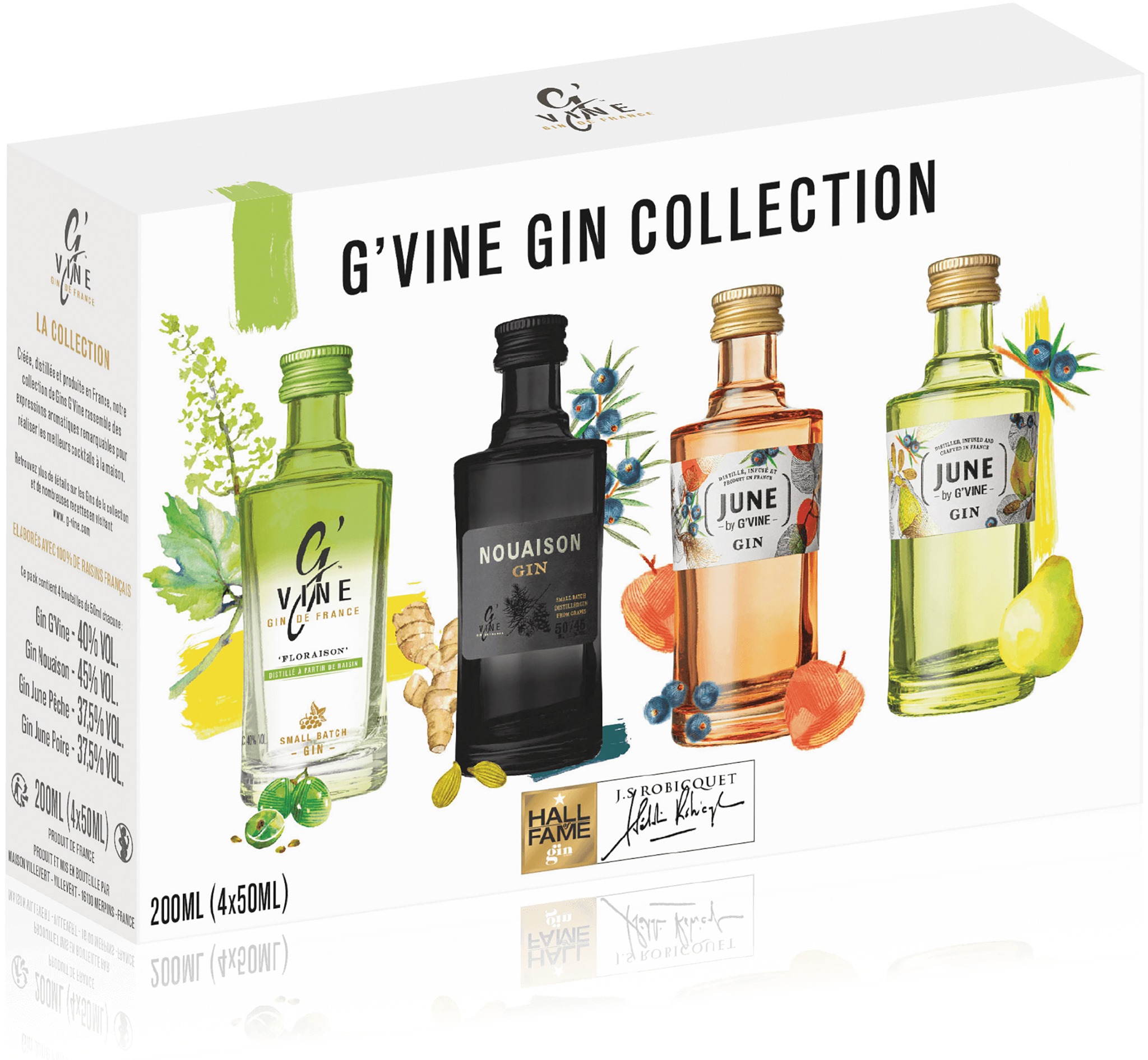 Gin - Spiritus - Webshop - Vinoble G VINE COLLECTION 40% 4mini bottles from  G\'Vine (5cl)